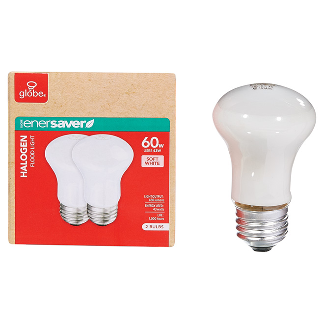 2-Pack 43 W R16 Soft White Halogen Bulbs