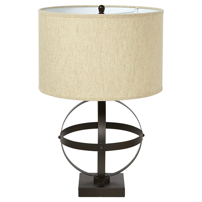 Lampe de table à DEL, 20 po, bronze huilé