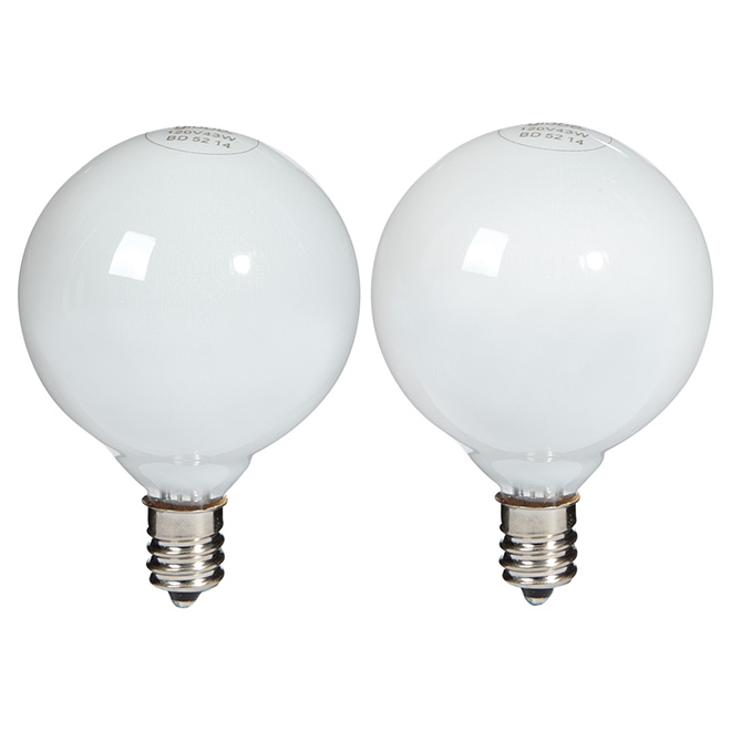 2-Pack 43 W G16.5 White Halogen Bulbs