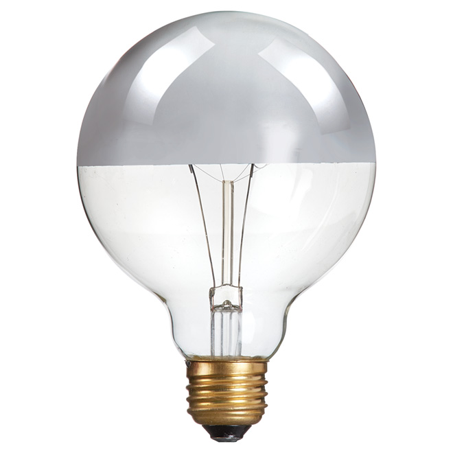 Ampoule incandescente G25 40 W à dessus chromé