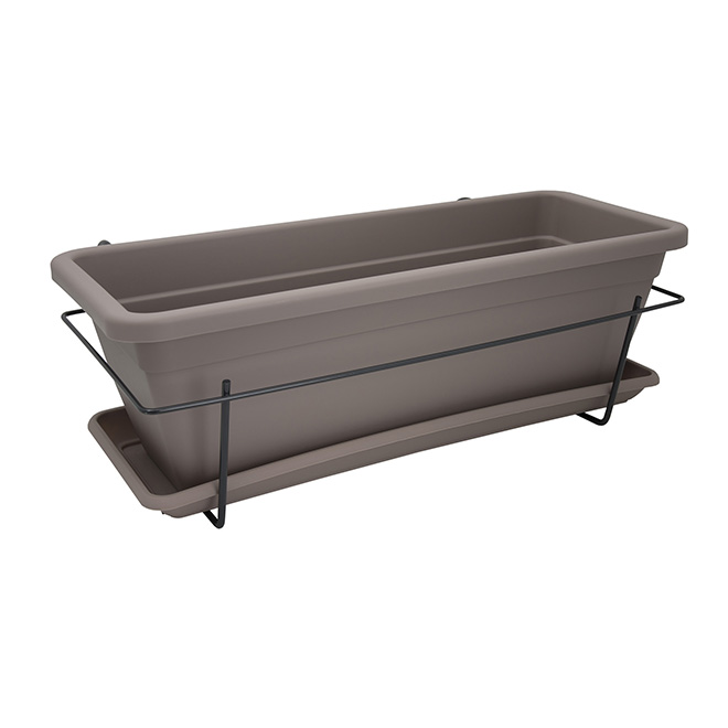 Jardinière de balcon «Veneza» - taupe
