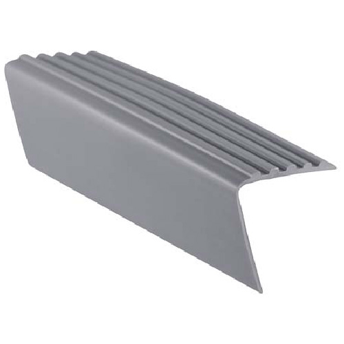 Nez de marche en vinyle gris pour bordure d'escalier