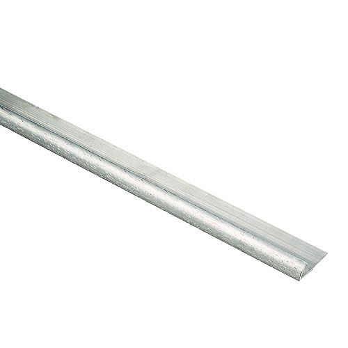 Moulure à tapis autocollante argent martelé 3'
