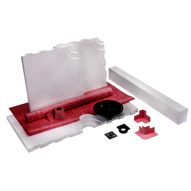 Ceramic Shower Base and Walls Kit
