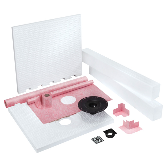 Ceramic Shower Base and Walls Kit