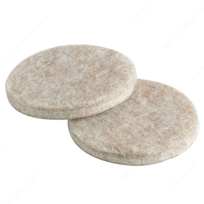 Self-Adhesive Felt Pads - Round - Beige - 3/8" - 75/Pk