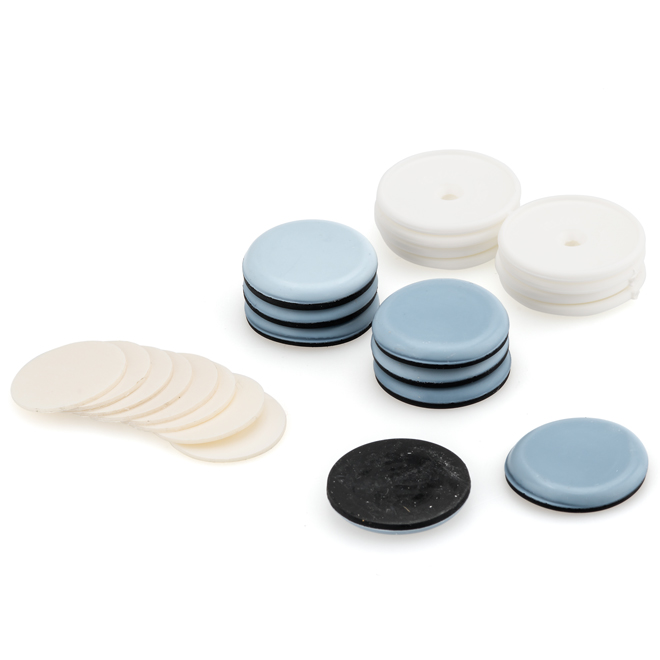 Sliding Screw-On Glides - Round - 1 1/8 - 8//Pk