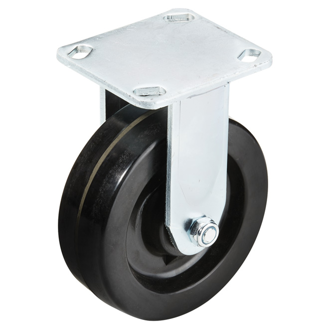 Phenolic Plate Rigid Caster - 882 lbs Capacity - 6"