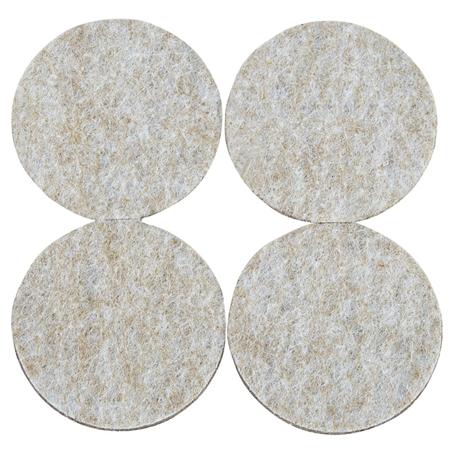 Coussinets autoadhésifs Eco, ronds, beiges, 1 7/8", 4/pq