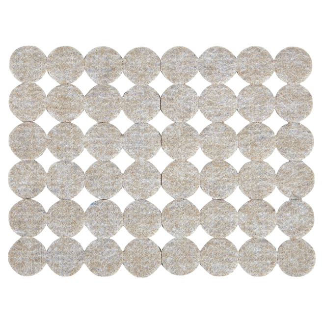 Coussinets autoadhésifs Eco, ronds, beiges, 1 1/8", 48/pq