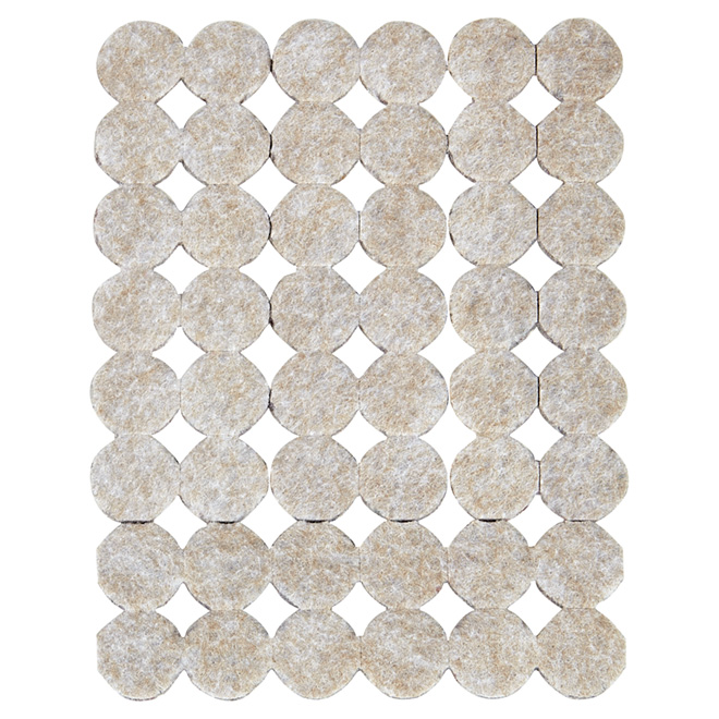 Coussinets autoadhésifs Eco, ronds, beiges, 3/4", 48/pq
