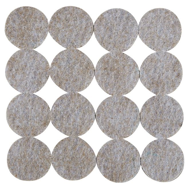 Coussinets autoadhésifs Eco, ronds, beiges, 1 1/8", 16/pq
