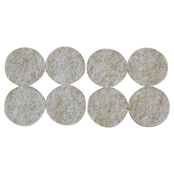 Coussinets autoadhésifs Eco, ronds, beiges, 1 1/2", 8/pq