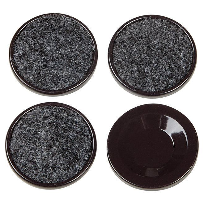 Coupelles à base en tapis, coquille en métal, 1 3/4", 4/pq