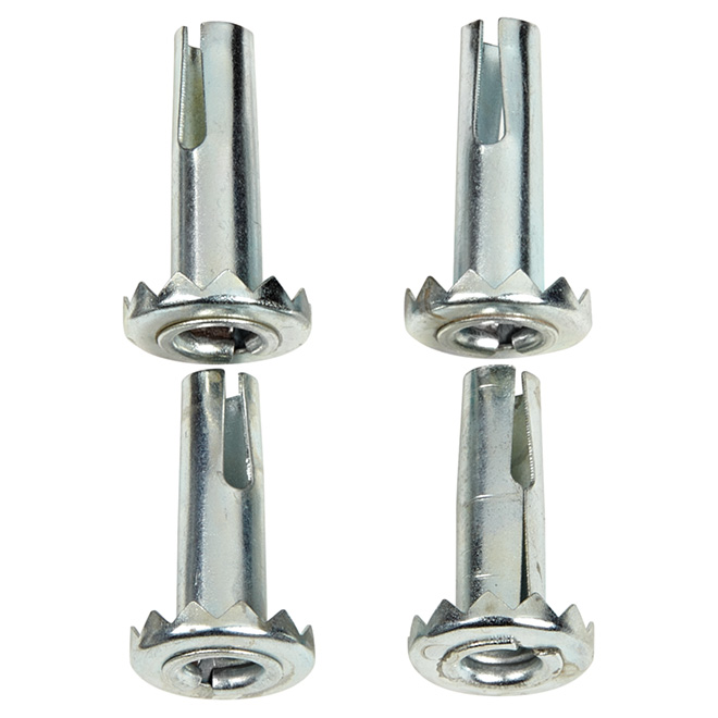 Wood Stem Caster Sockets - Round - 3/8" OD - 5/16" ID - 4/Pk