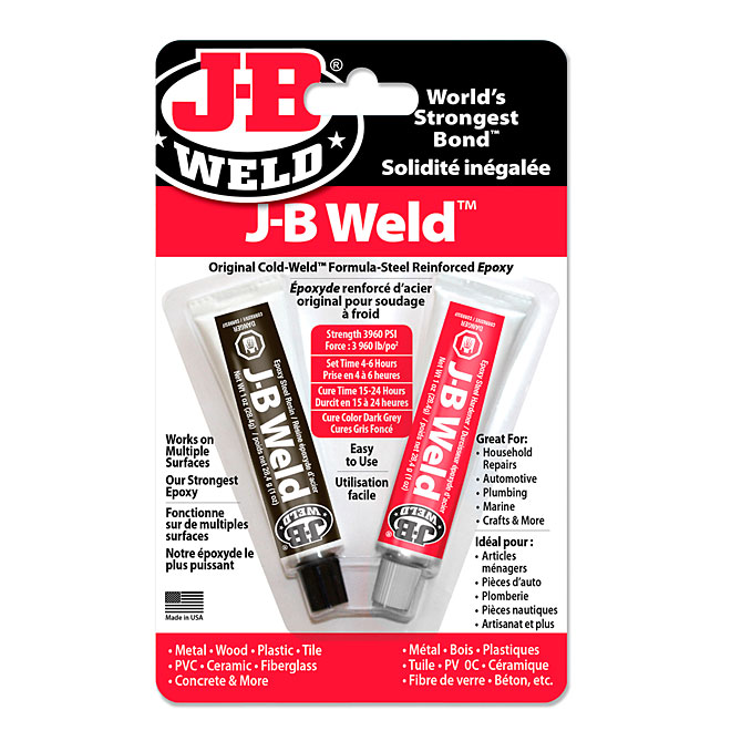 Epoxy Dark Grey Adhesive in Two Tubes 28.4 g