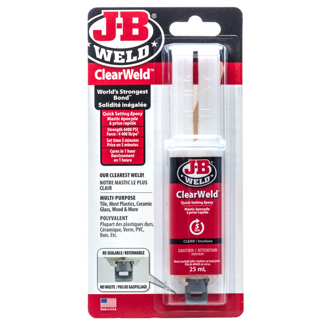 "ClearWeld(TM)" Quick-Setting Epoxy - 25 mL