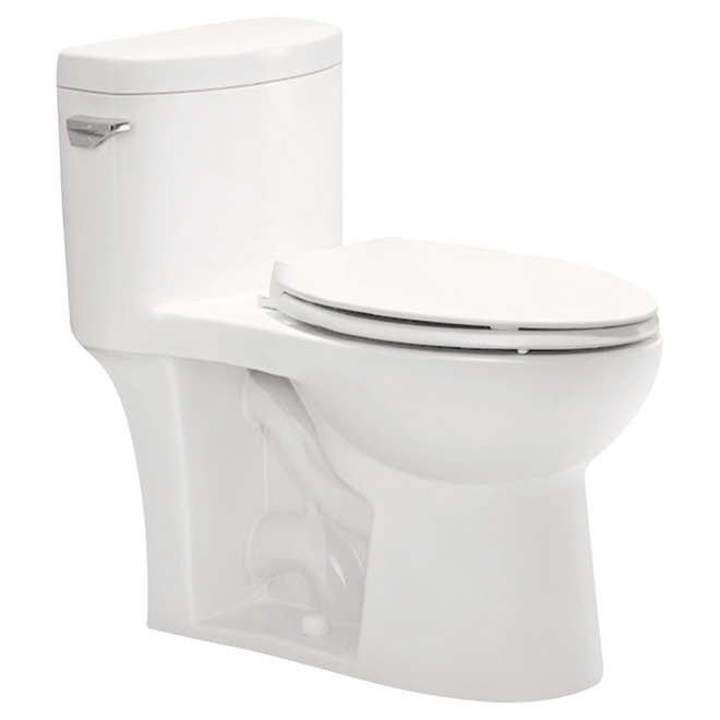 Toilette 1 pièce à cuve allongée, Confort, 6 l, blanc