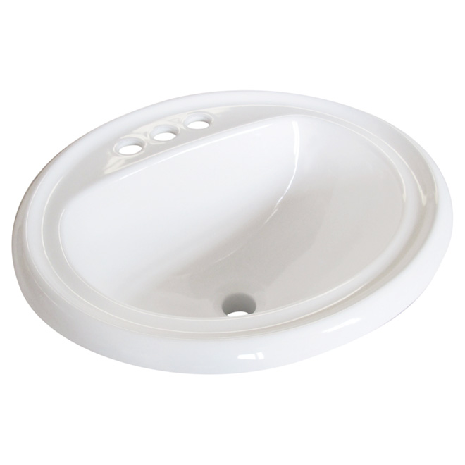 "Terra" Drop-In Lavatory - White
