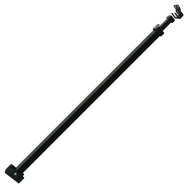 Barre de sécurité pour porte patio, 26 à 48 po, noir