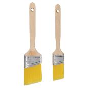 Paquet de 2 pinceaux angulaires et ovales, 1,5