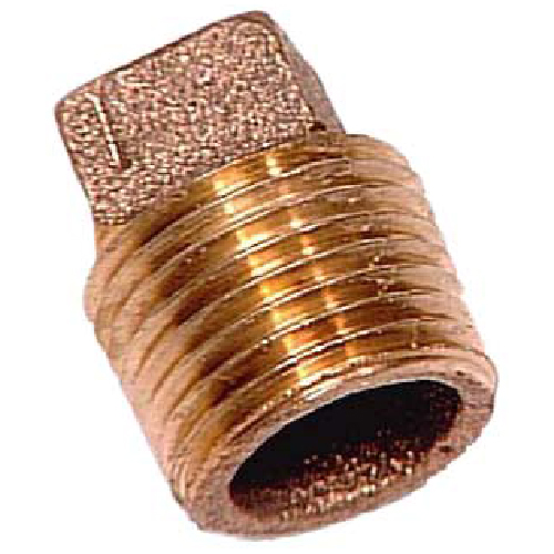Bouchon, laiton, tête carrée, 1/2", MIP