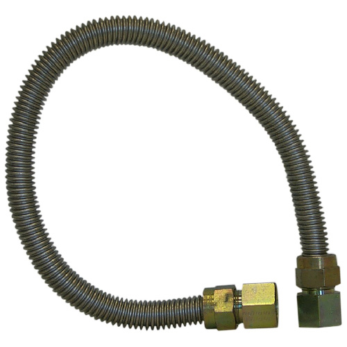 Connecteur flexible pour gaz, 3/4" x 24", acier inoxydable