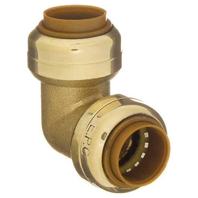 Coude, sans plomb, 90°, 1/2", poussoir