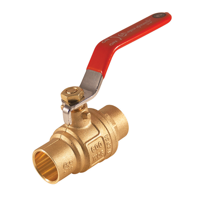 Robinet à bille à souder en laiton forgé, 1/2"