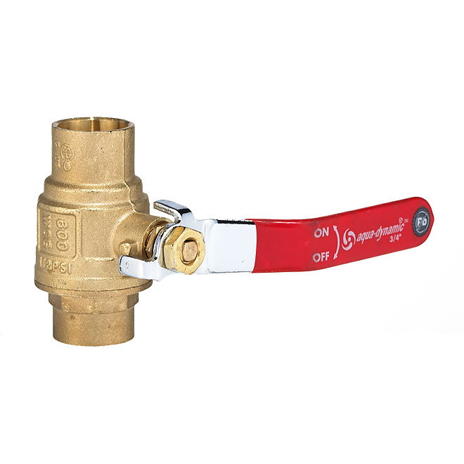 Robinet à bille à souder en laiton forgé, 3/4"