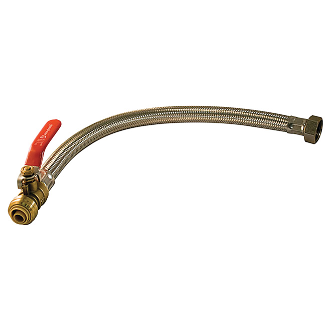 3/4" x 1/2" Push-Fit Flex Connector with Valve