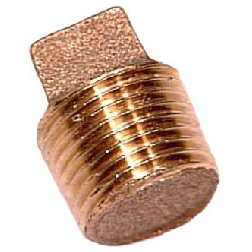 Bouchon, laiton sans plomb, tête carrée, 3/8", MIP