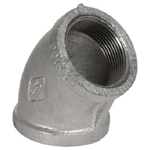 Coude galvanisé 45°