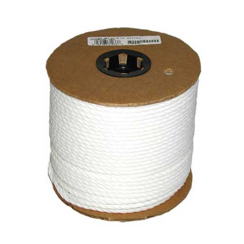 Corde retordue à 3 torons, 1/4" x 550', blanc