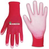 Gants de jardinage pour dame, M/G, polyuréthane, rose