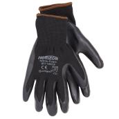 Gants de jardinage enduits de nitrile pour homme, noir, G