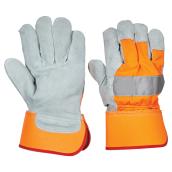 Gants de travail haute visibilité en cuir refendu, homme, G