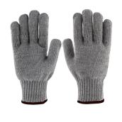 Gants de travail en coton et polyester, homme, gris, 12 paires