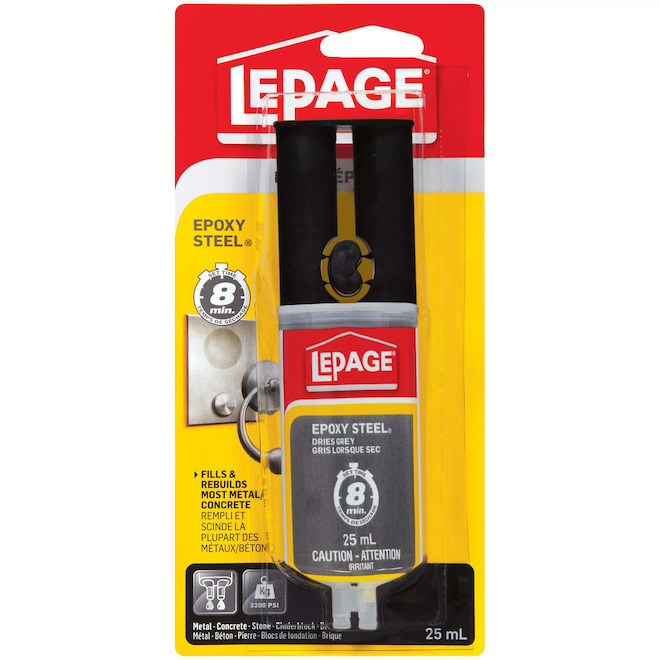 Colle époxy renforcée d'acier