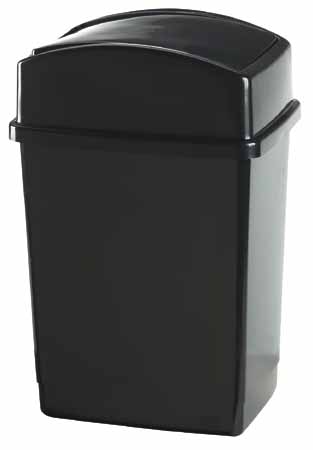 Poubelle en plastique charbon de bois de 23 l