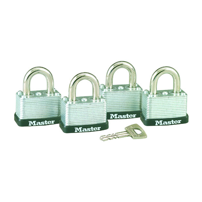 Steel Padlocks - 1 1/2" - Pack of 4