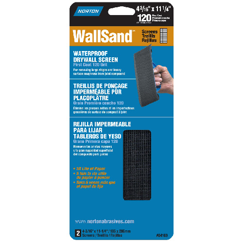 Waterproof Drywall Screen 120 Grit 4 3/16" x 11"