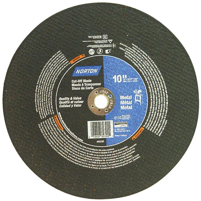 Lame pour coupe de métal de 10" x 5/8" x 3/32"