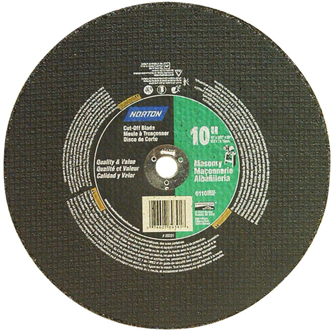 Masonry Cut-Off Blade for Stationary Saw - 10"