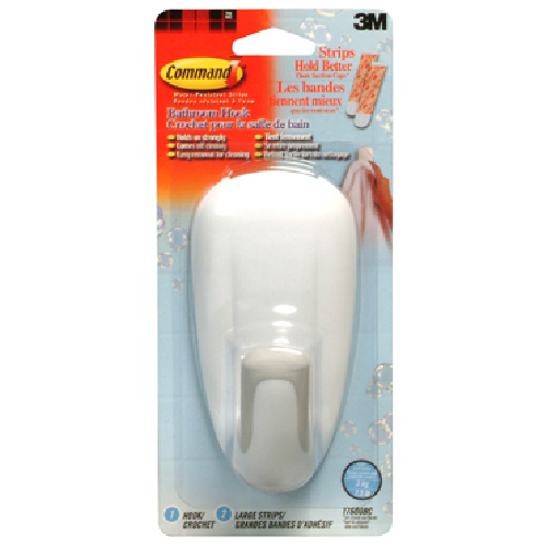 Self-stick bathroom hook