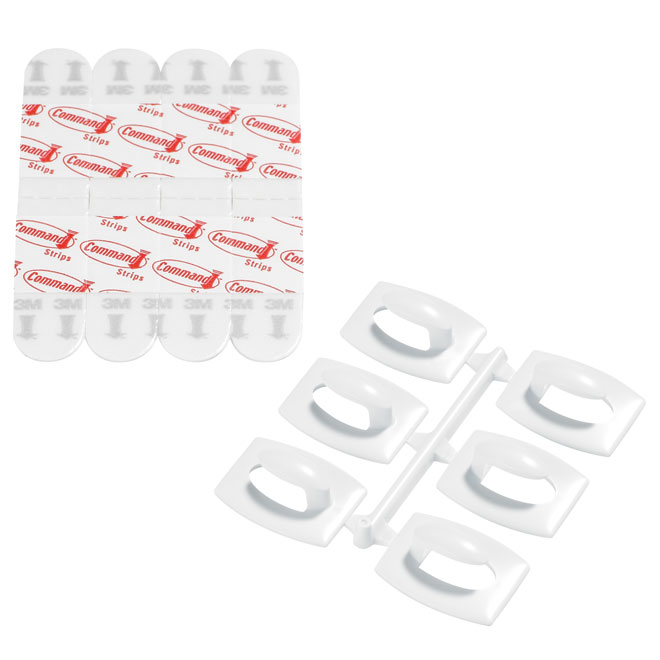 Clear Hooks with Small Adhesive Strips