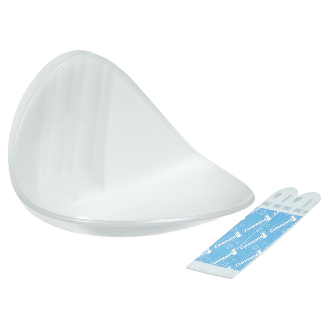 Shower Soap Dish - Self Adhesive - White