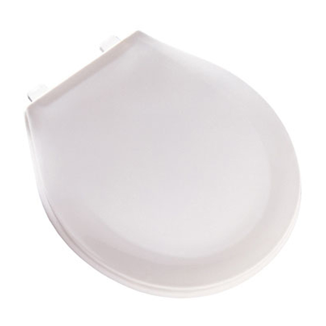 Siège de toilette en plastique, régulier, blanc