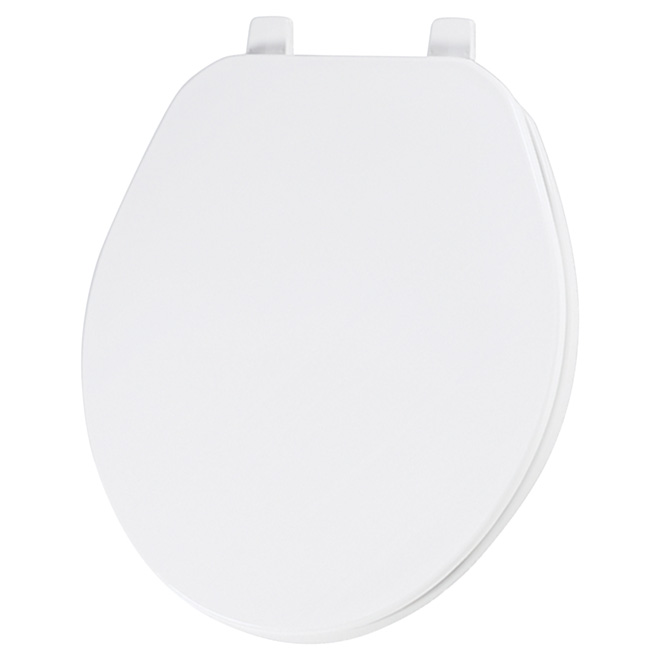 Siège de toilette en plastique, régulier, blanc