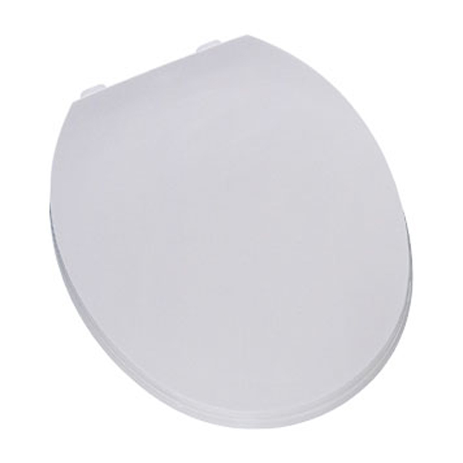 Siège de toilette en plastique, régulier, blanc